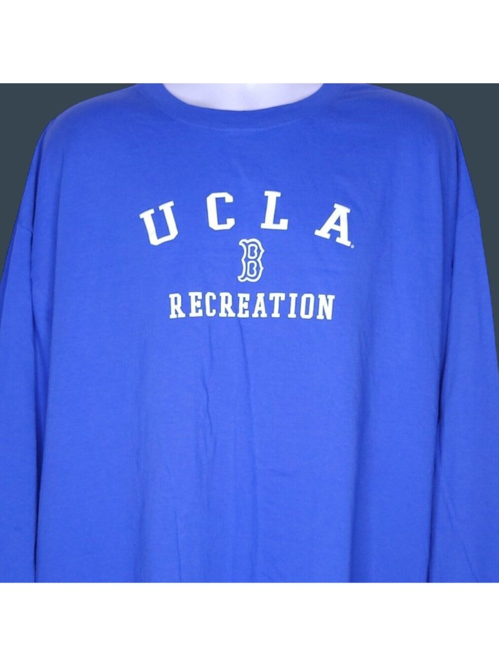 Adidas UCLA Recreation Blue Long Sleeve Shirt 2XL Cotton Casual Crewneck